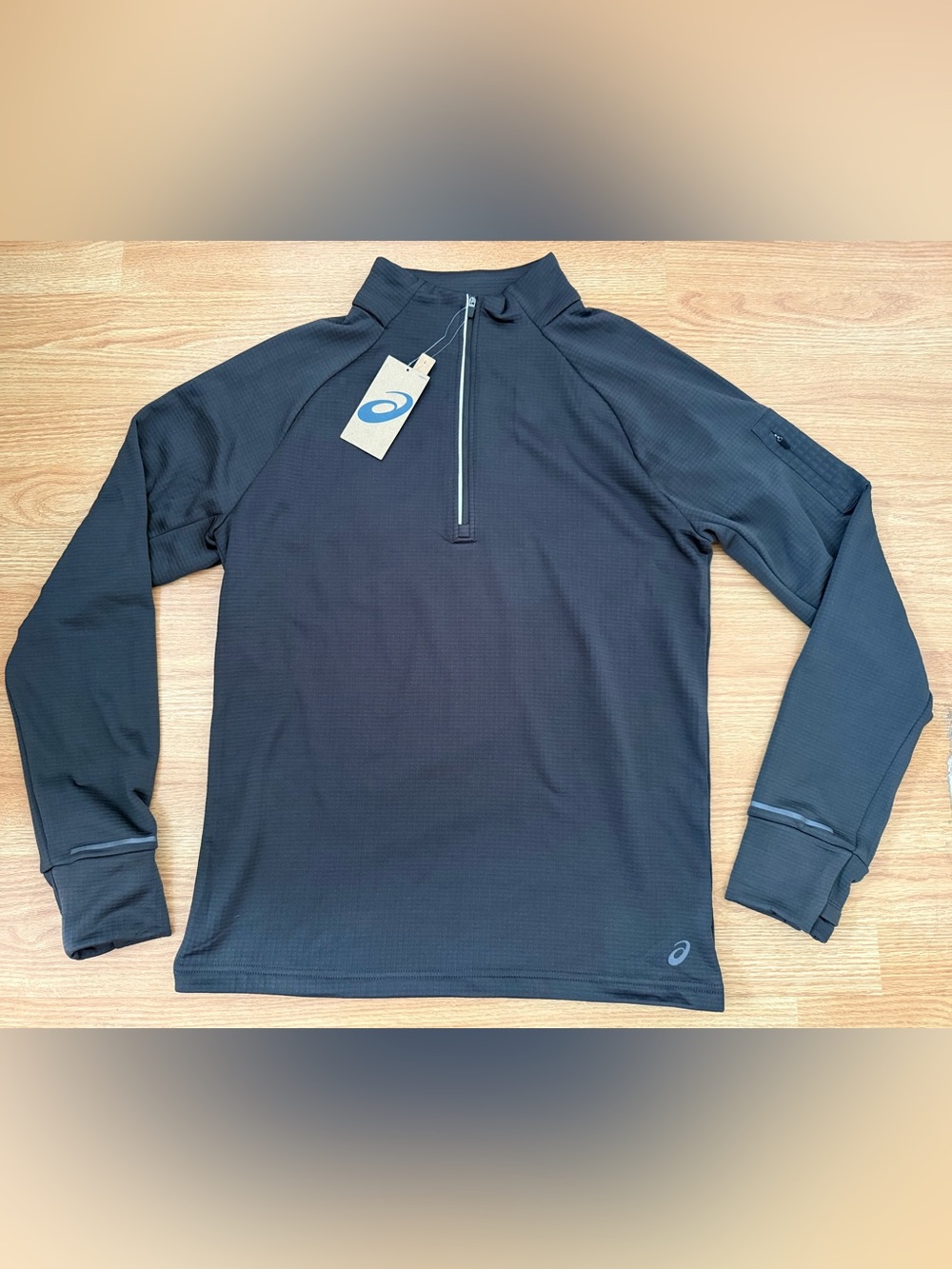Asics Men's S Knit Fleece QTR Zip Pullover - Charcoal (NWT)